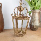 Louis XVI Style Chandelier in Bronze & Polished Glass - H 33 cm