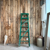 Vintage stepladder with green patina