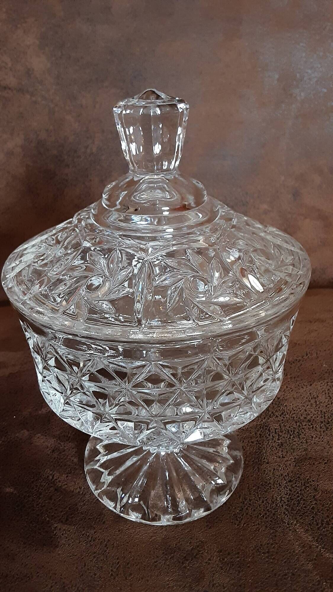Sweet jar or glass sugar bowl