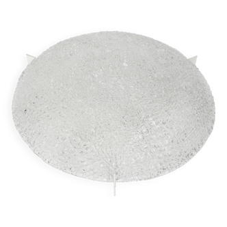 Round Frosted Glass Ceiling Light, Kaiser, Germany, 1970s