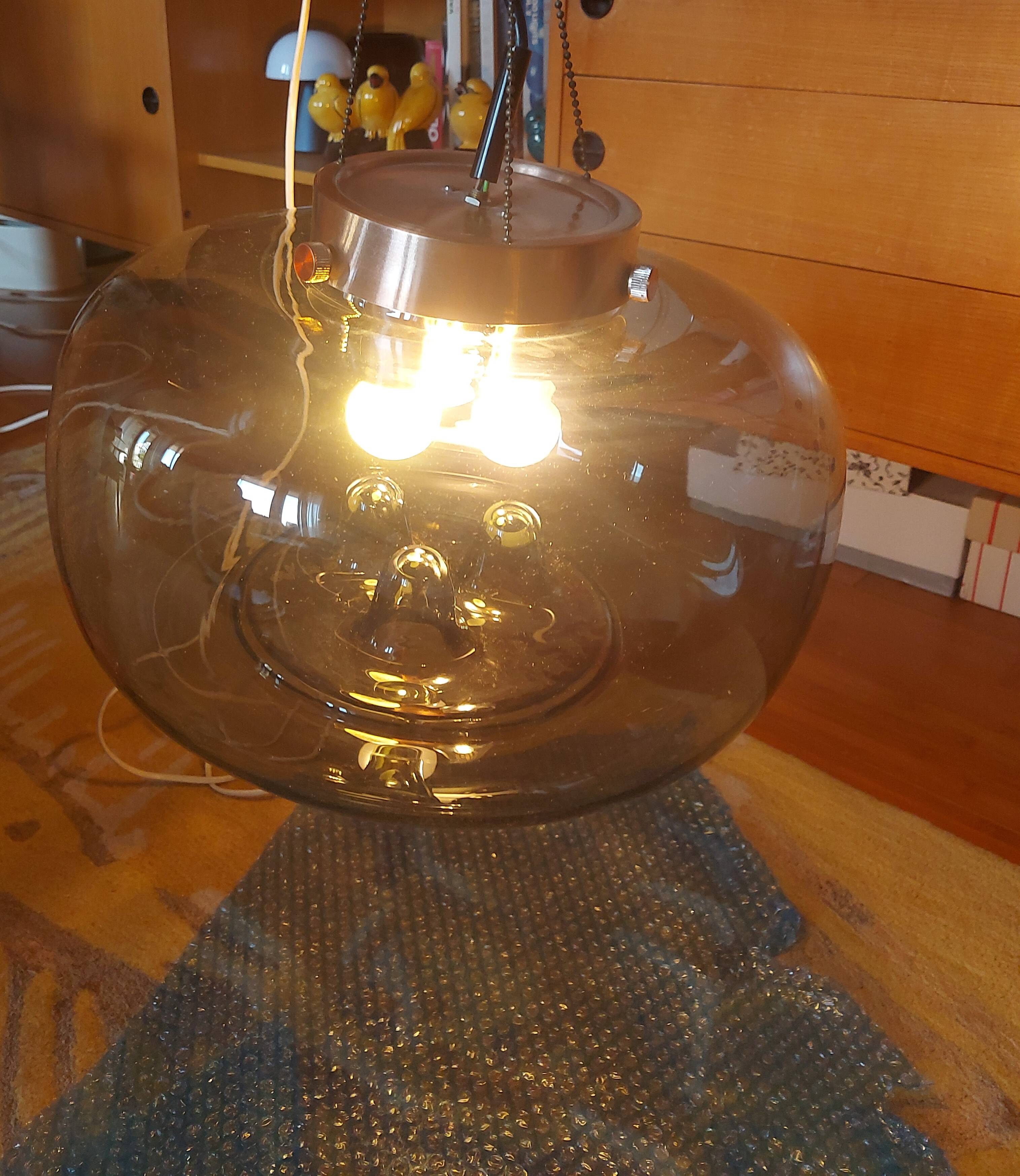 1970s trianon raak glass pendant pendant