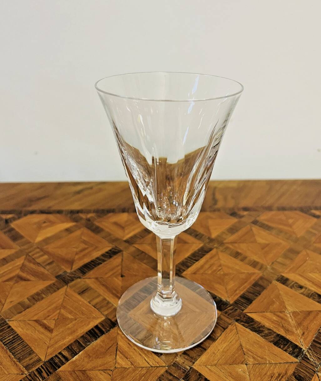5 Saint-Louis crystal white wine glasses – Cerdagne pattern