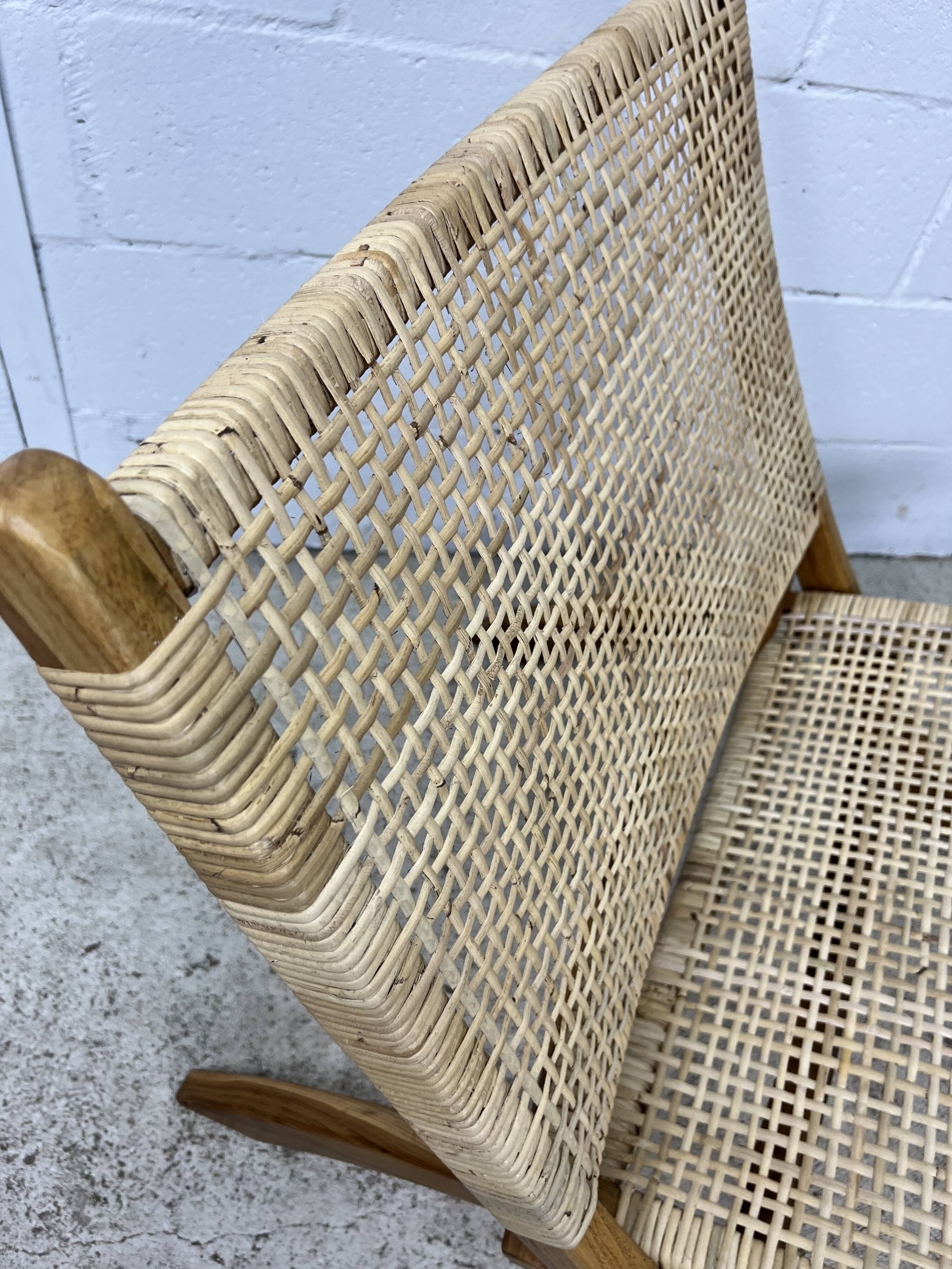 Fauteuil pliant en osier