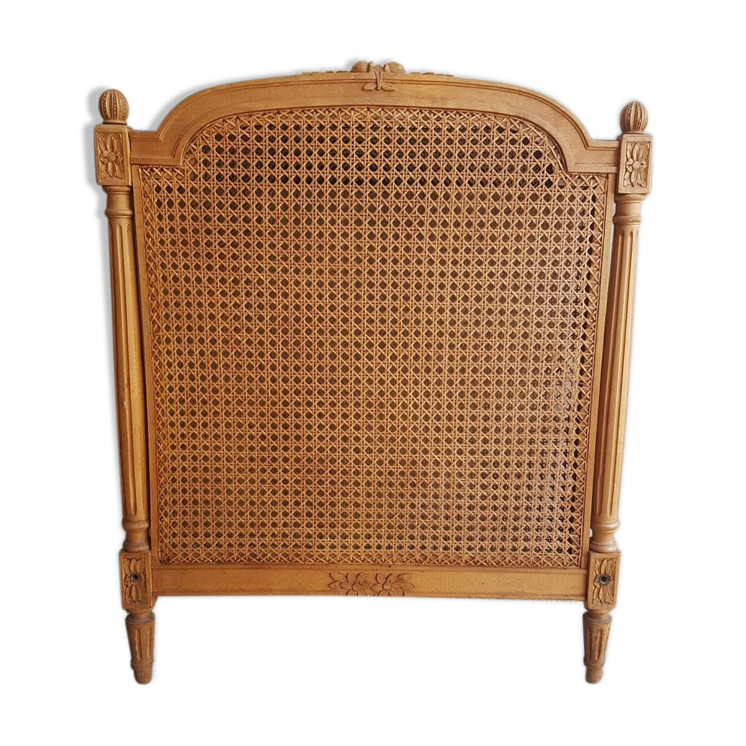Headboard wood and cannage louis XVI style