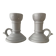 Pair of vintage cellar rat porcelain candlesticks
