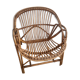 Shell rattan armchair