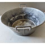 Old vintage retro zinc basin