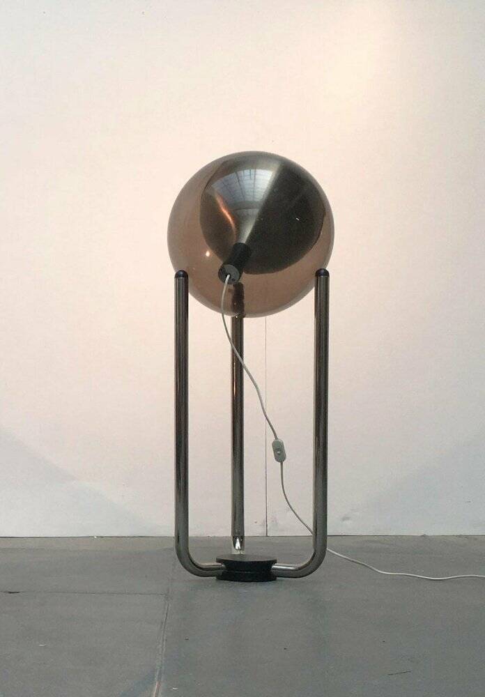Mid-century Swiss space age globe floor lamp Type 56 by Temde, 1960s.