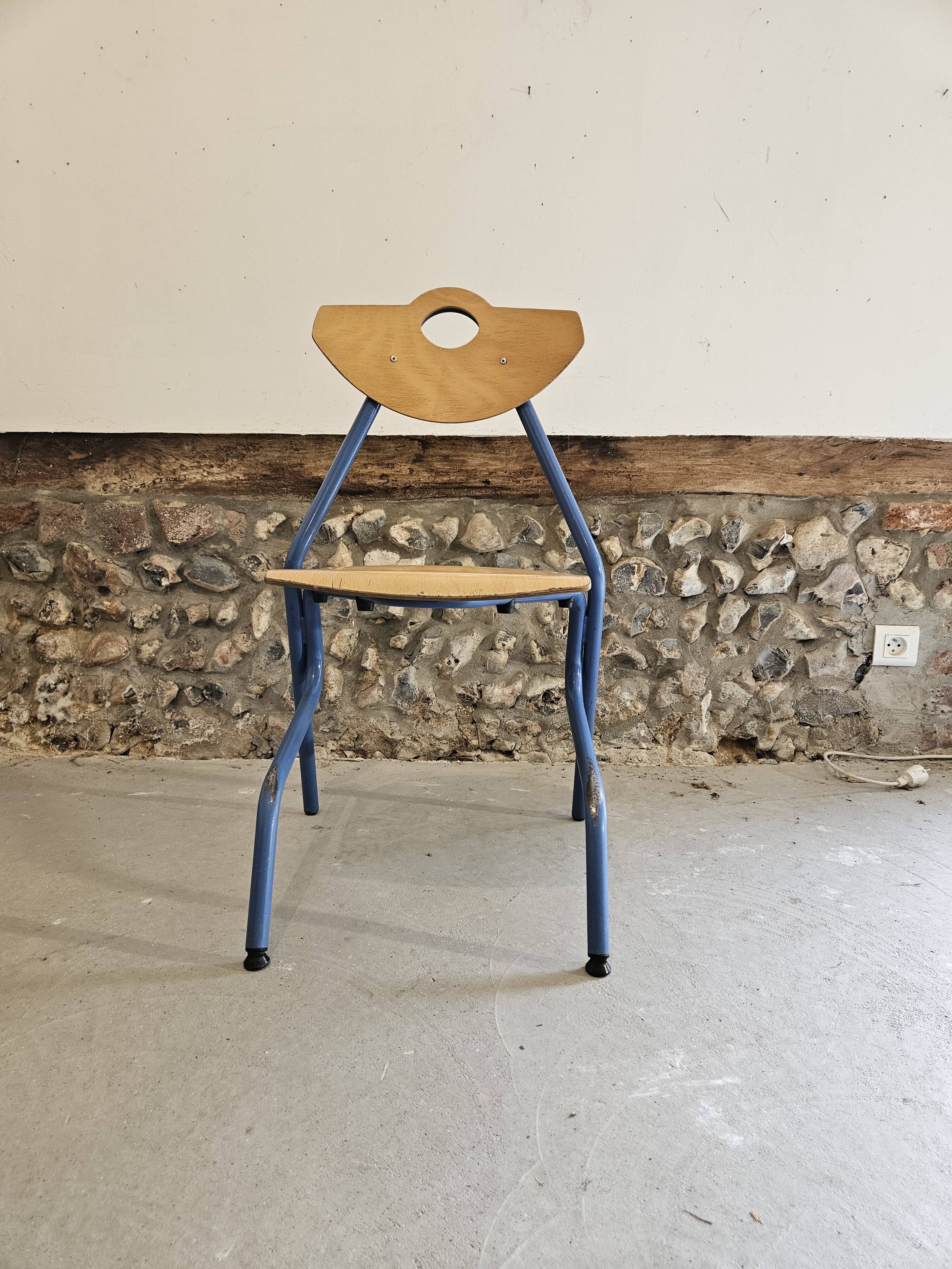 School chair 1980 1990 Modernist design