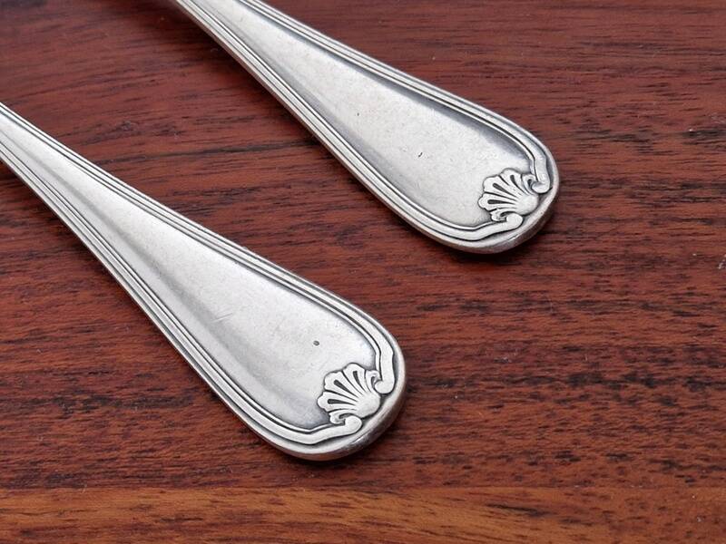 Christofle - Set of 2 Marot Bérain model dessert forks in silver-plated metal
