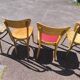 Lot de 6 chaises de bistrot dépareillées bois vintage