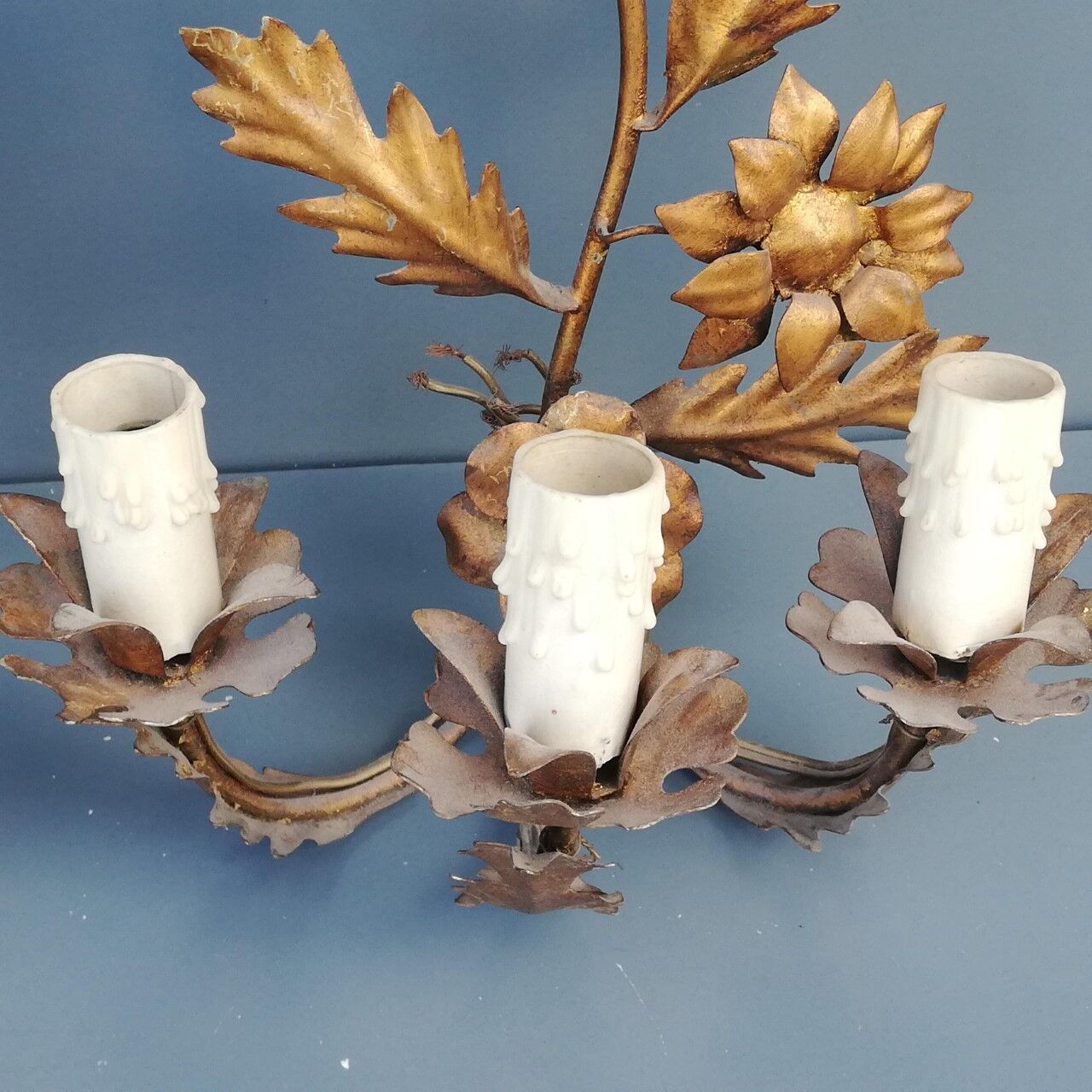 Pair of metal wall lamps
