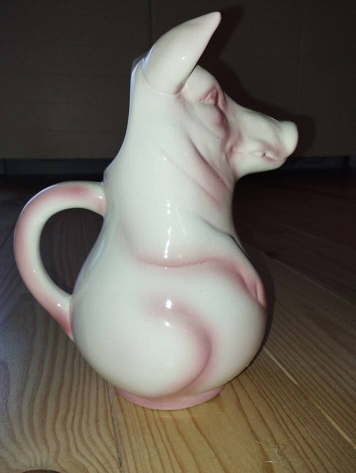 Large pig jug in earthenware – Saint-Clément France, exceptional condition