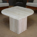 Table basse œil en travertin 1970