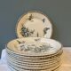 Set of 12 Terre de Fer dessert plates Grand Dépôt E.Bourgeois