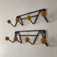 Pair coat racks balls 4 vintage patères 1960