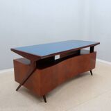 Bureau courbé vintage de design italien 1950