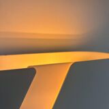 Pair of wall lights in matt white metal and perspex, Holland 1980