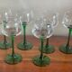 6 glasses on foot Alsace wine France