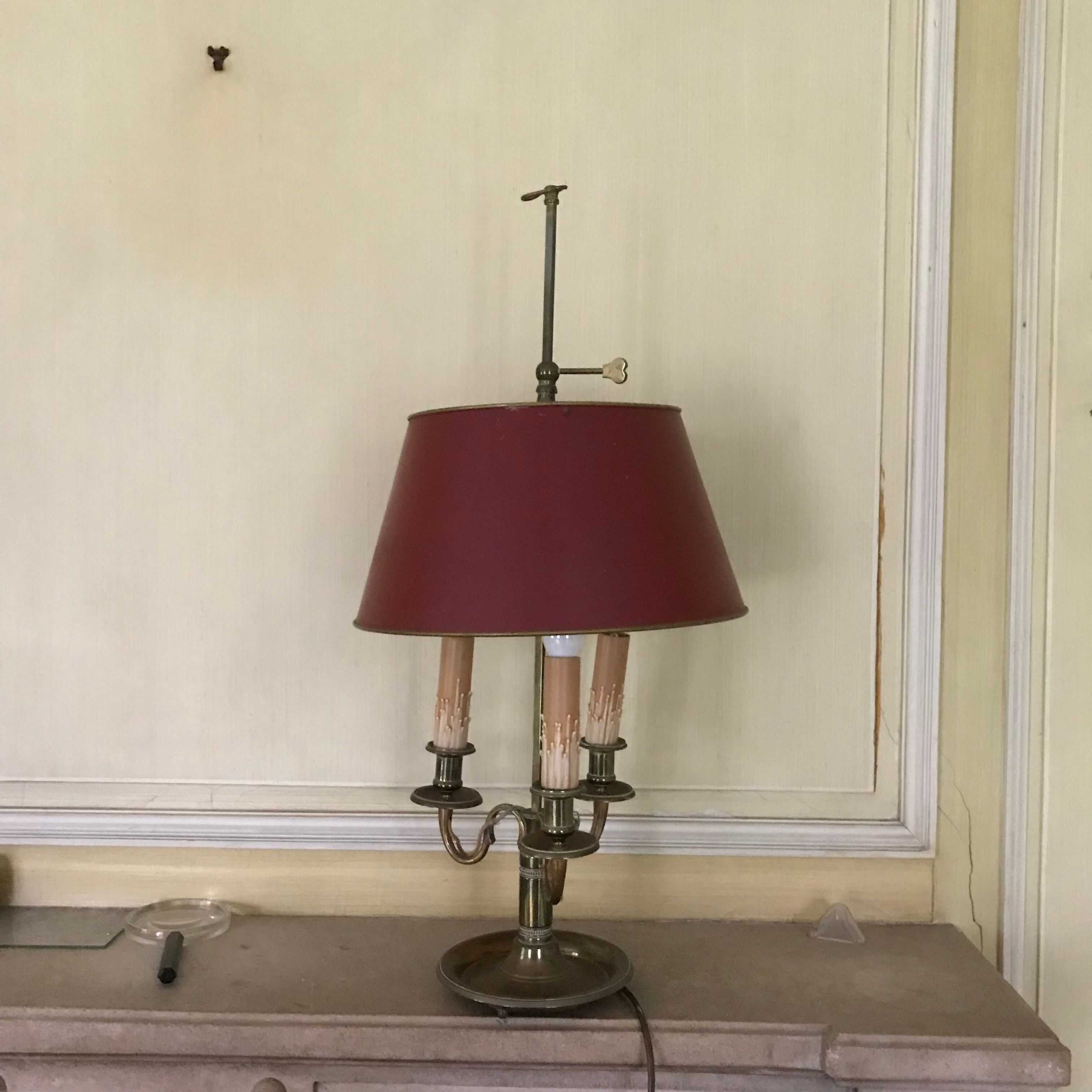 Hot water bottle lamp Aa three lights style Louis XVI XX century