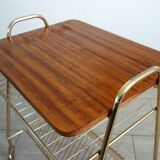Table desserte porte-vinyles et platine vintage