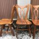 Vintage Brutalist Alsatian Bistro Chairs