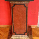 19th Century Italian Faux Marble Lacquer Architectural Pedestals or Columns, Set of 2