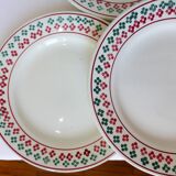 6 vintage flat plates from Céranord St Amand