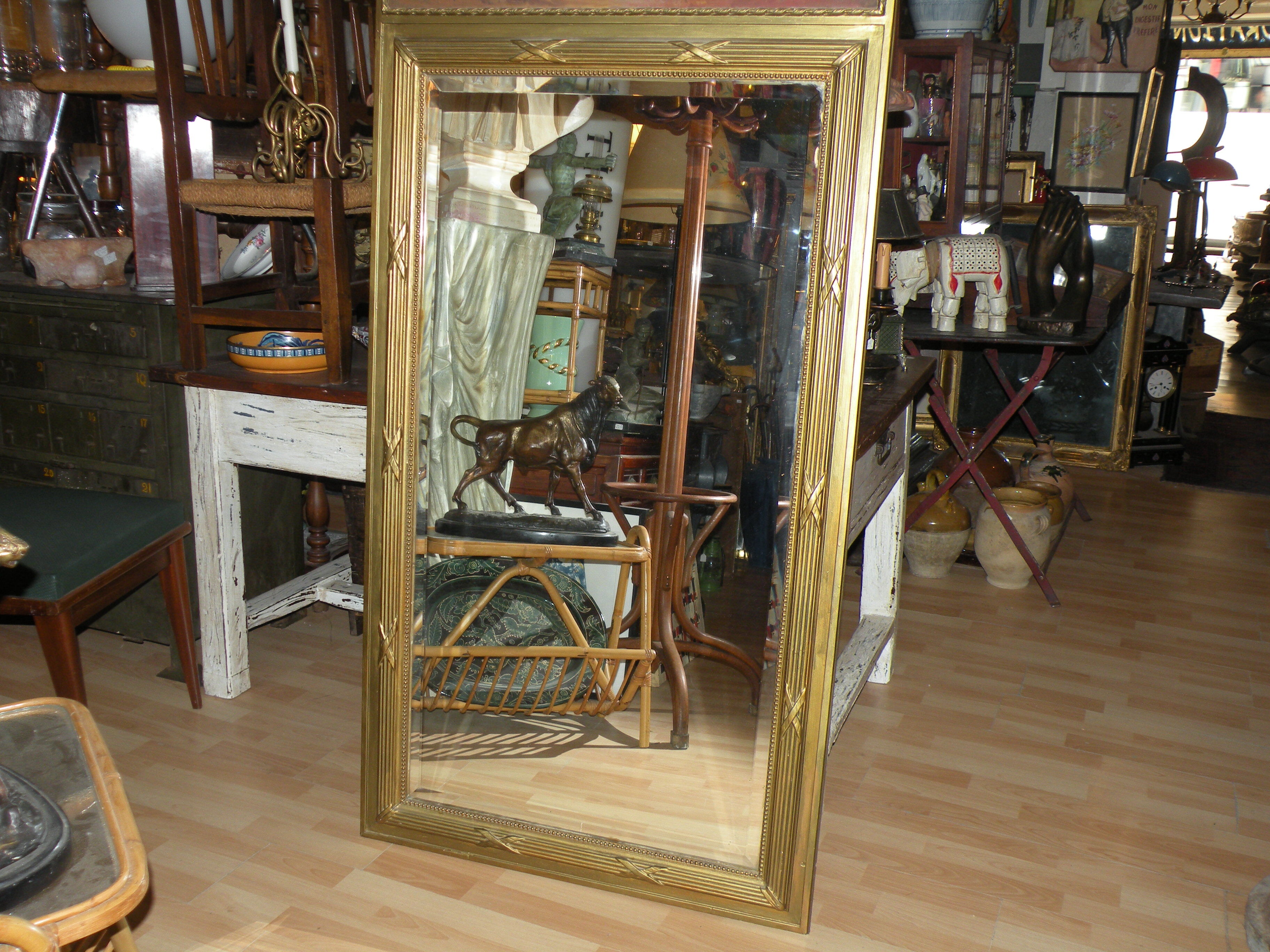 Grand Trumeau late nineteenth century, Louis XVI style