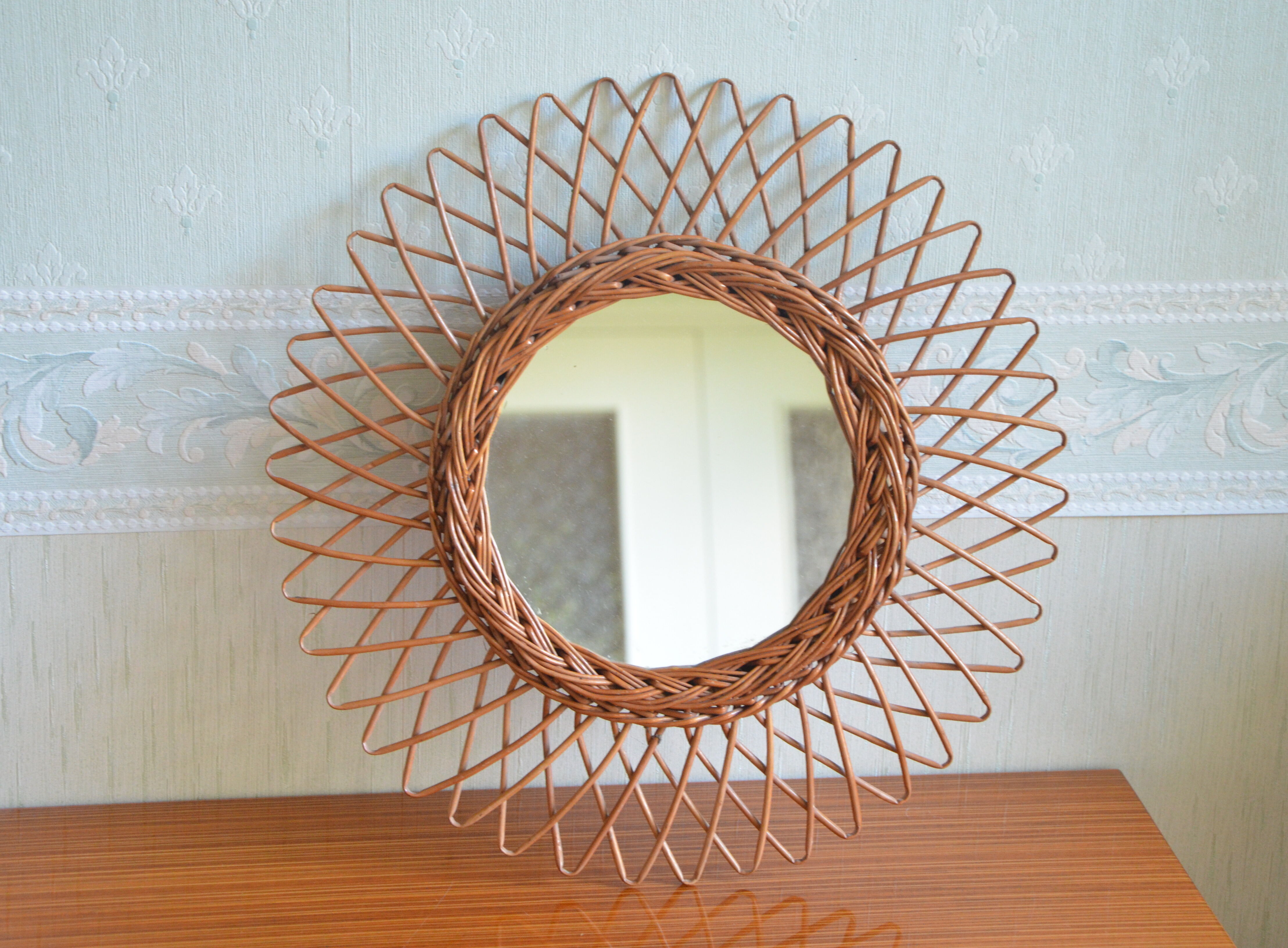 Rattan Sun mirror 42cm