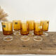 6 petits verres ambrés luminarc france