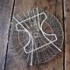 Salad basket foldable star iron thread anses white plastic