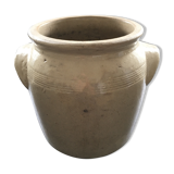 Beige stoneware cache pot