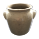 Beige stoneware plant pot/cachepot