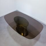 Hollywood regency dining table & 6 armchairs - belgo chrom