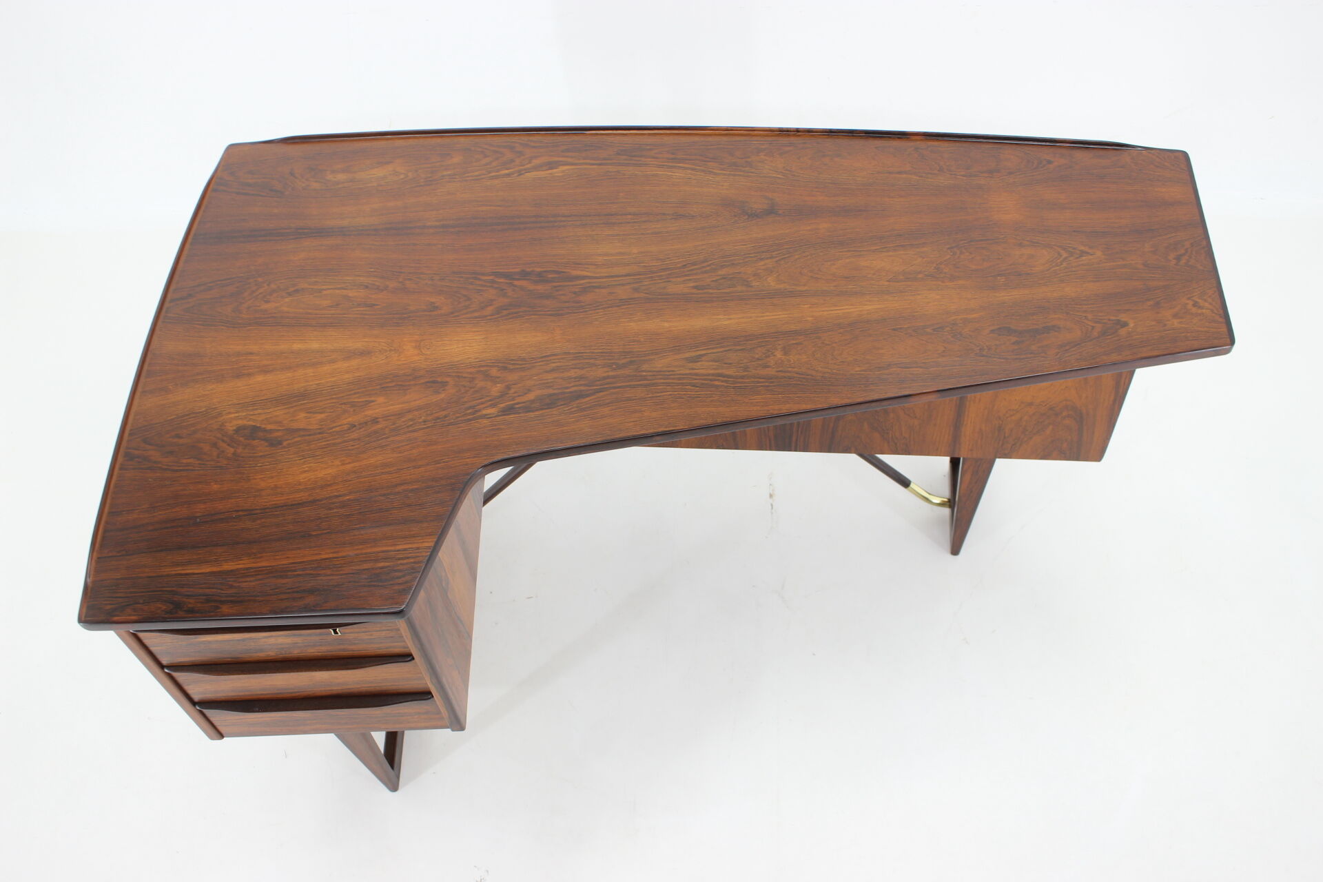 1960s Peter Løvig Nielsen 'Boomerang' Desk in Palisander Hedensted Møbelfabrik, Denmark
