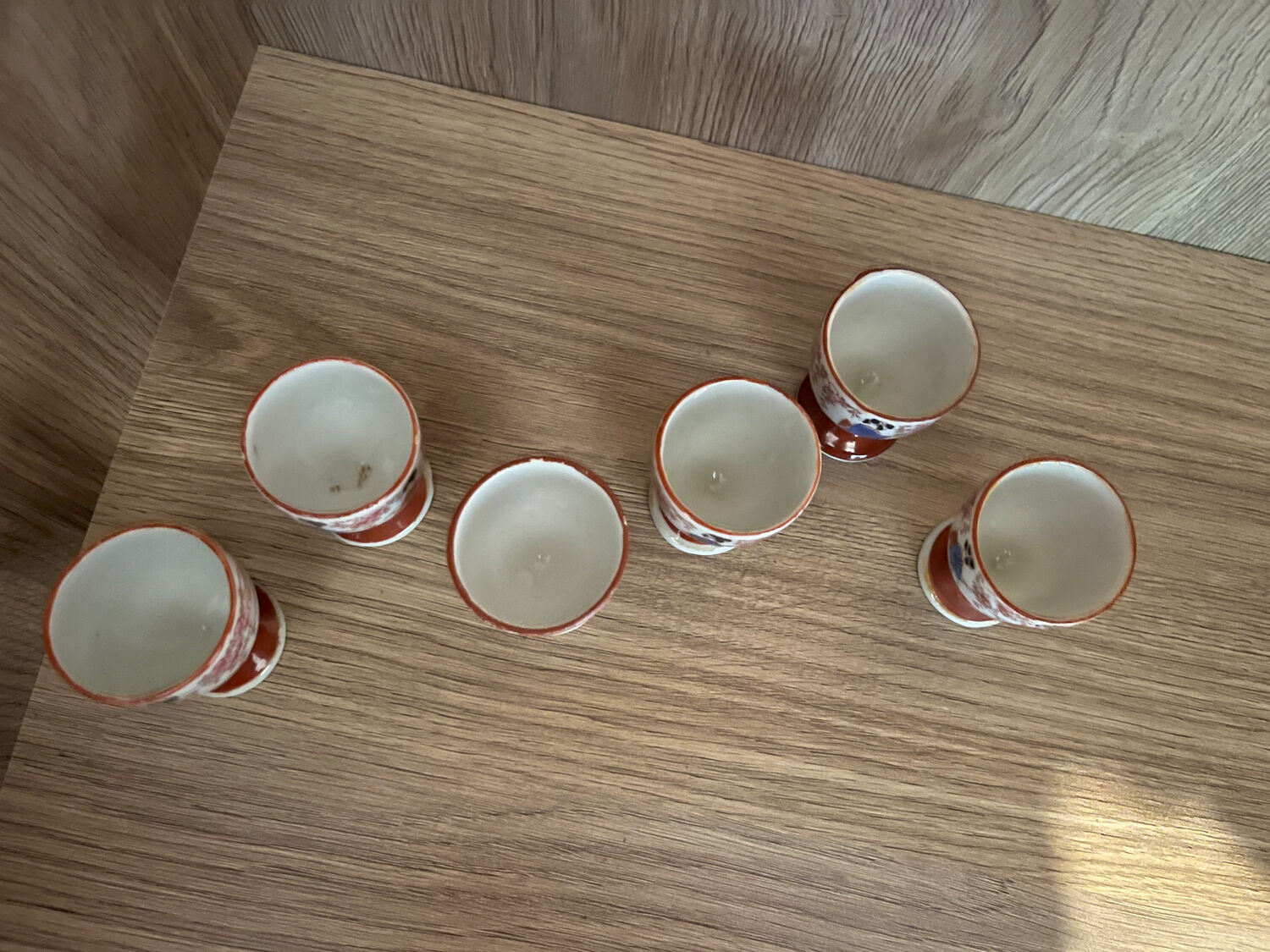 Set of 6 Vintage Japanese Egg Cups