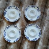 4 White Square Egg Cups