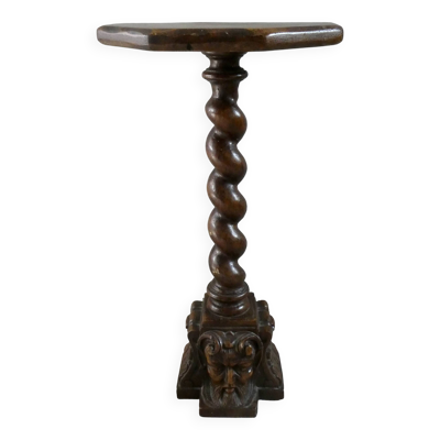 Sellette, table d'appoint, néo-Renaissance, avec faune, fin XIXème