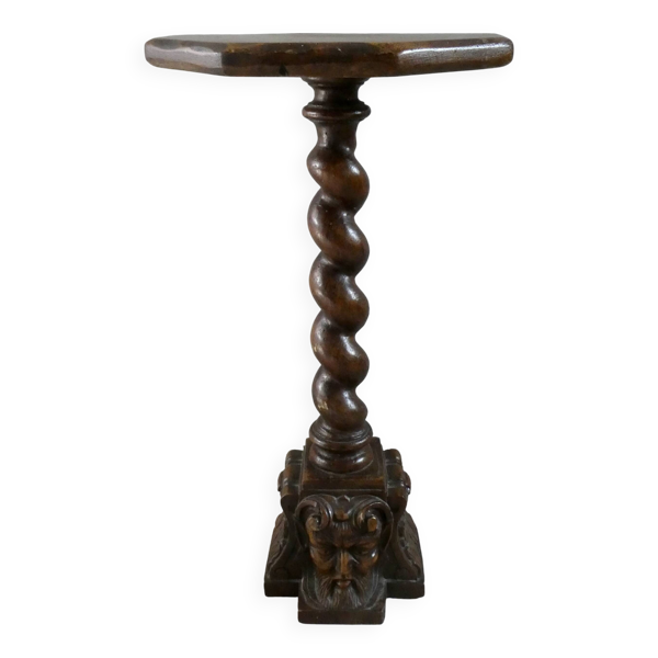 Sellette, table d'appoint, néo-Renaissance, avec faune, fin XIXème
