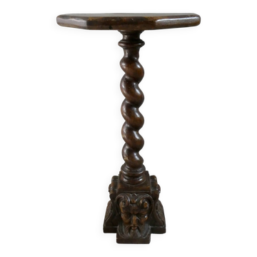 Sellette, table d'appoint, néo-Renaissance, avec faune, fin XIXème