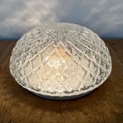 Vintage Glass Wall or Ceiling Light, 1970s