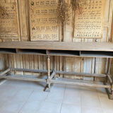 Old work table, draper