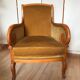 Fauteuil Bergère en acajou style Restauration époque fin XIXe