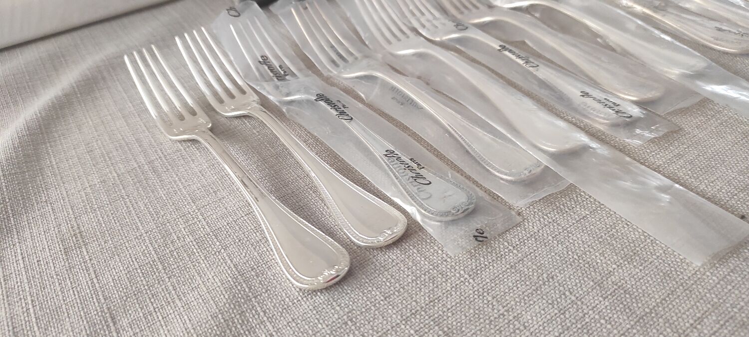 Set of 12 forks by Christofle