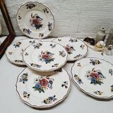 Set of 6 Sarreguemines dessert plates