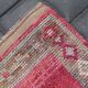 Tapis de Couloir Anatolien Fuchsia, Motifs Géométriques Vintage, 94x324 Cm