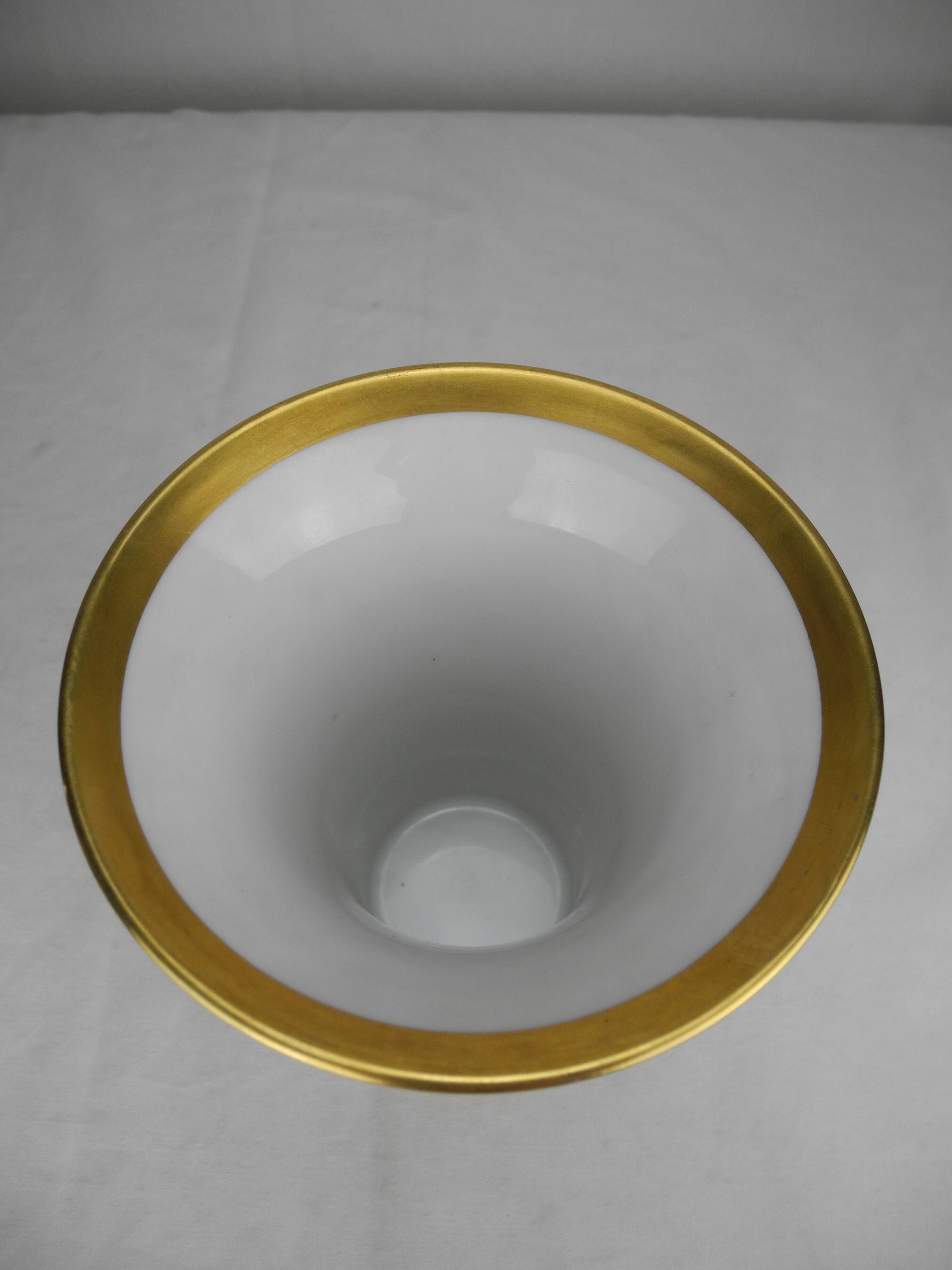 Gilded Limoges porcelain vase