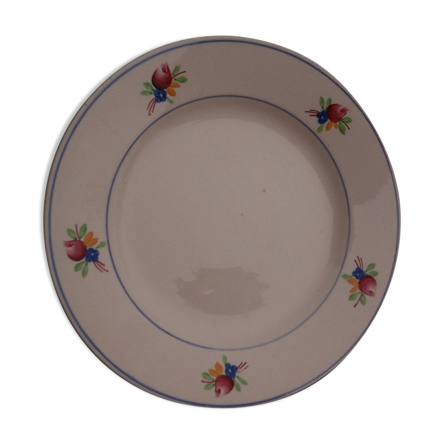 Plate in Gien earthen earthen model Nice diam 22.5 cm