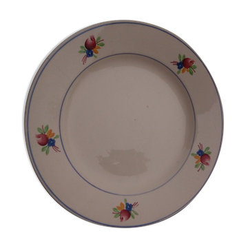 Plate in Gien earthen earthen model Nice diam 22.5 cm